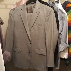 Black label sacks on fifth Avenue grey suit